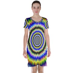 Psychedelic Blackhole Short Sleeve Nightdress by Filthyphil