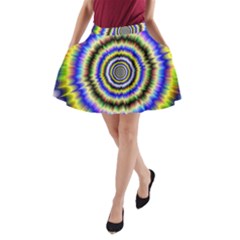 Psychedelic Blackhole A-line Pocket Skirt by Filthyphil