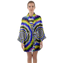 Psychedelic Blackhole Long Sleeve Satin Kimono by Filthyphil