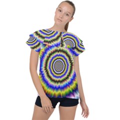 Psychedelic Blackhole Ruffle Collar Chiffon Blouse