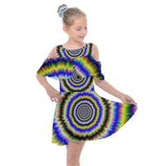 Psychedelic Blackhole Kids  Shoulder Cutout Chiffon Dress by Filthyphil