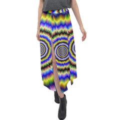 Psychedelic Blackhole Velour Split Maxi Skirt by Filthyphil