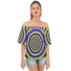 Psychedelic Blackhole Off Shoulder Short Sleeve Top by Filthyphil