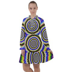 Psychedelic Blackhole All Frills Chiffon Dress by Filthyphil