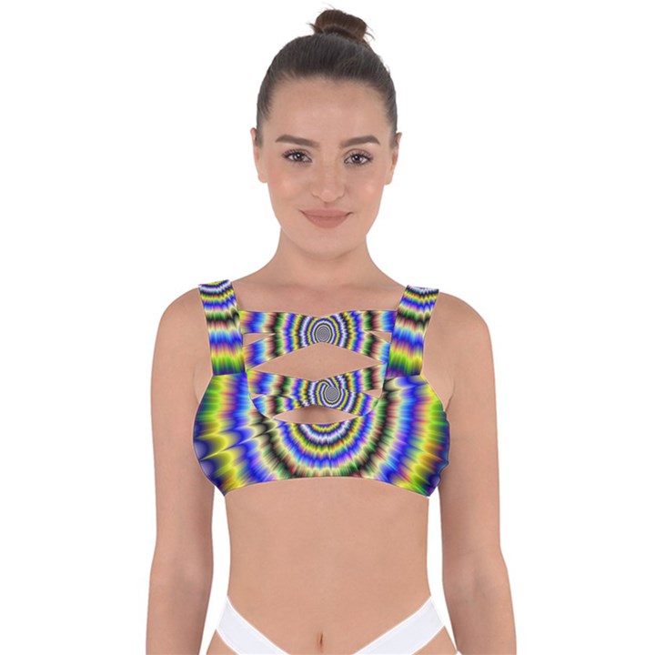 Psychedelic Blackhole Bandaged Up Bikini Top