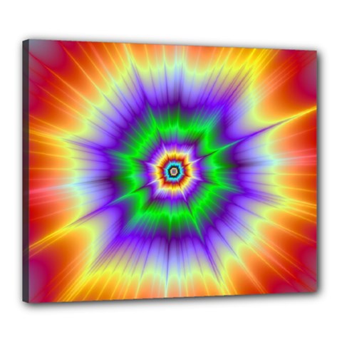 Psychedelic Explosion Canvas 24  X 20  (stretched) by Filthyphil