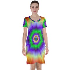 Psychedelic Trance Short Sleeve Nightdress by Filthyphil