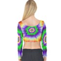 Psychedelic Explosion Long Sleeve Crop Top View2