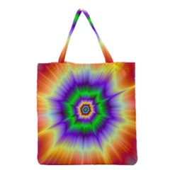 Psychedelic Explosion Grocery Tote Bag by Filthyphil