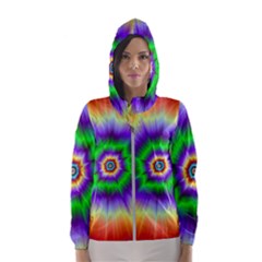 Psychedelic Explosion Women s Hooded Windbreaker by Filthyphil