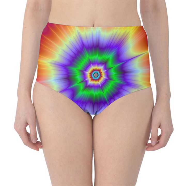 Psychedelic Explosion Classic High-Waist Bikini Bottoms