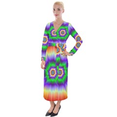 Psychedelic Trance Velvet Maxi Wrap Dress by Filthyphil