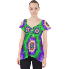 Psychedelic Explosion Lace Front Dolly Top by Filthyphil