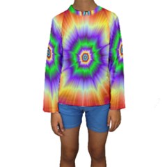 Psychedelic Big Bang Kids  Long Sleeve Swimwear by Filthyphil