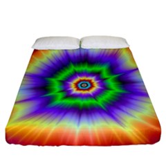 Psychedelic Big Bang Fitted Sheet (california King Size) by Filthyphil