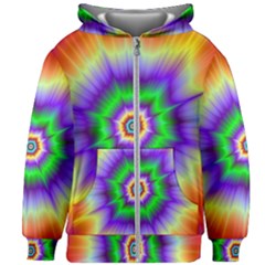 Psychedelic Trance Kids  Zipper Hoodie Without Drawstring by Filthyphil