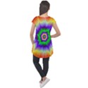 Psychedelic Big Bang Cap Sleeve High Low Top View2