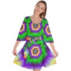 Psychedelic Trance Velour Kimono Dress by Filthyphil