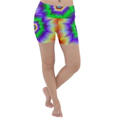 Psychedelic Explosion Lightweight Velour Yoga Shorts