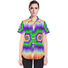 Psychedelic Big Bang Women s Short Sleeve Shirt