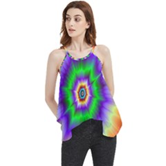 Psychedelic Big Bang Flowy Camisole Tank Top by Filthyphil