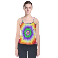 Psychedelic Big Bang Velvet Spaghetti Strap Top by Filthyphil