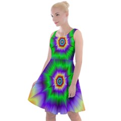 Psychedelic Big Bang Knee Length Skater Dress by Filthyphil