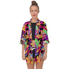 Psychedelic Geometry Open Front Chiffon Kimono by Filthyphil