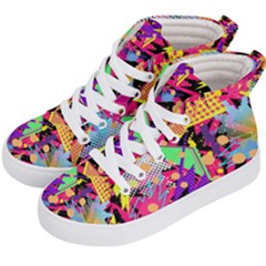 Psychedelic Geometry Kids  Hi-top Skate Sneakers by Filthyphil