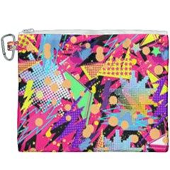 Psychedelic Geometry Canvas Cosmetic Bag (xxxl) by Filthyphil