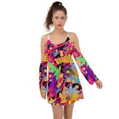 Psychedelic Geometry Kimono Sleeves Boho Dress by Filthyphil