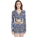 Crystal Puke Velvet Wrap Crop Top and Shorts Set View1