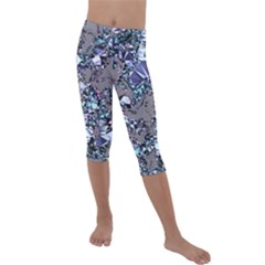 Crystal Puke Kids  Lightweight Velour Capri Leggings  by MRNStudios