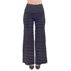 Black Crocodile Skin So Vintage Palazzo Pants by LoolyElzayat