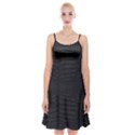 Black Crocodile Skin Spaghetti Strap Velvet Dress View1