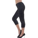 Black Crocodile Skin Lightweight Velour Capri Leggings  View3