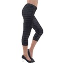 Black Crocodile Skin Lightweight Velour Capri Leggings  View4