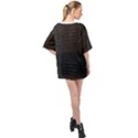 Black Crocodile Skin Oversized Chiffon Top View2