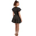 Black Crocodile Skin Flutter Sleeve Wrap Dress View2