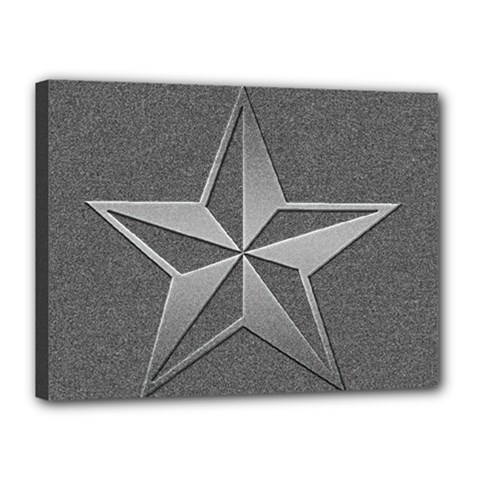 Star Grey Canvas 16  X 12  (stretched)