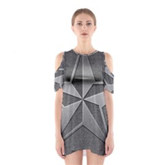 Star Grey Shoulder Cutout One Piece Dress