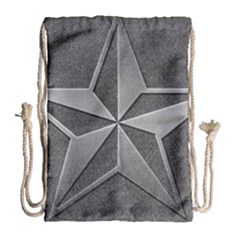 Star Grey Drawstring Bag (large)