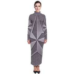 Star Grey Turtleneck Maxi Dress by HermanTelo