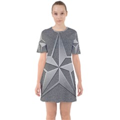 Star Grey Sixties Short Sleeve Mini Dress