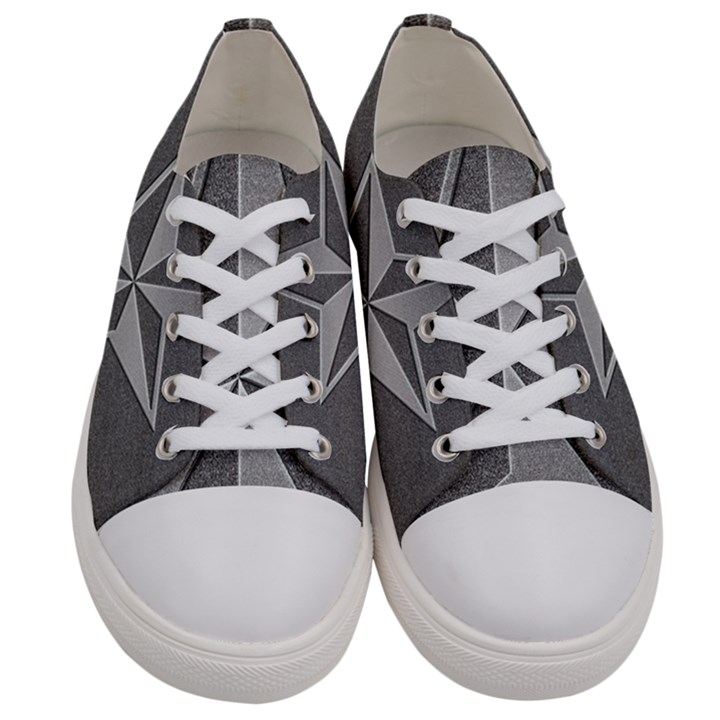 Star Grey Women s Low Top Canvas Sneakers