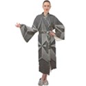 Star Grey Maxi Velour Kimono View1