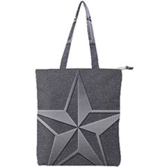 Star Grey Double Zip Up Tote Bag