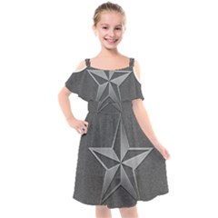 Star Grey Kids  Cut Out Shoulders Chiffon Dress