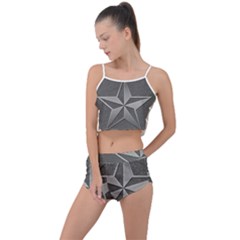 Star Grey Summer Cropped Co-ord Set by HermanTelo