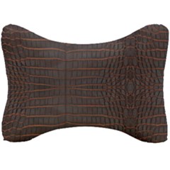 Chestnut Nile Crocodile Skin Seat Head Rest Cushion by LoolyElzayat